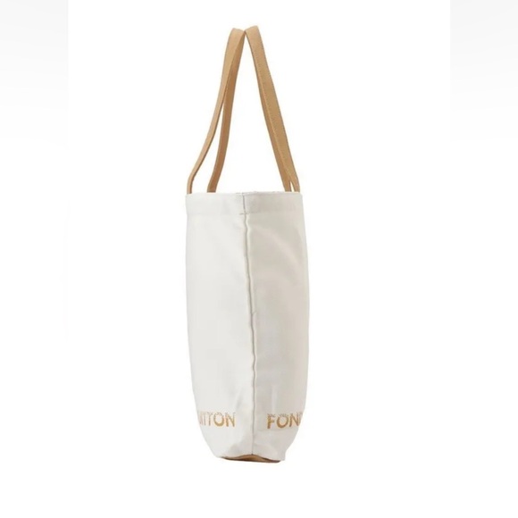 NEW~ Louis Vuitton ~ Fondation~ Cream & Tan Canvas Tote Bag ~ From Paris France - Picture 2 of 13